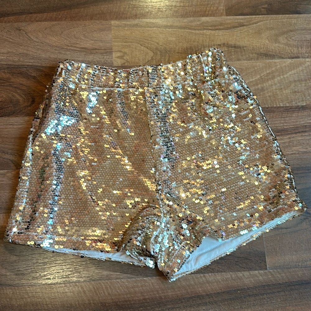 Gold Sequin Shorts